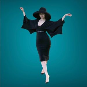 Retrolicious Creature of the Night Batwing Wiggle Dress Size Small New w Tags